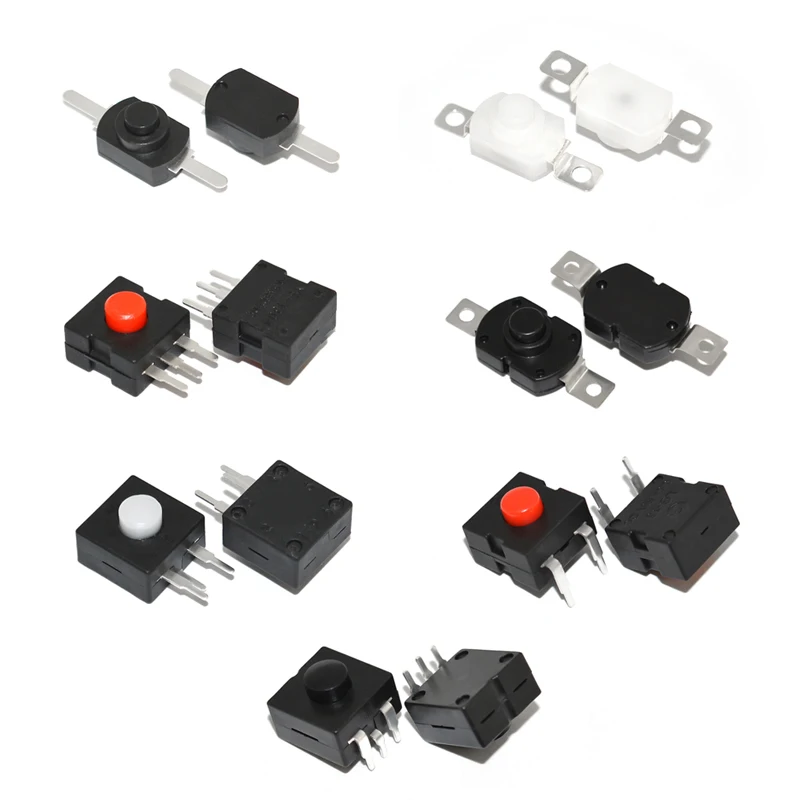 5pcs Switch Push Button Click clicky on off switch 1212 for LED Flashlight torch headlamp Lantern light DIY parts accessories