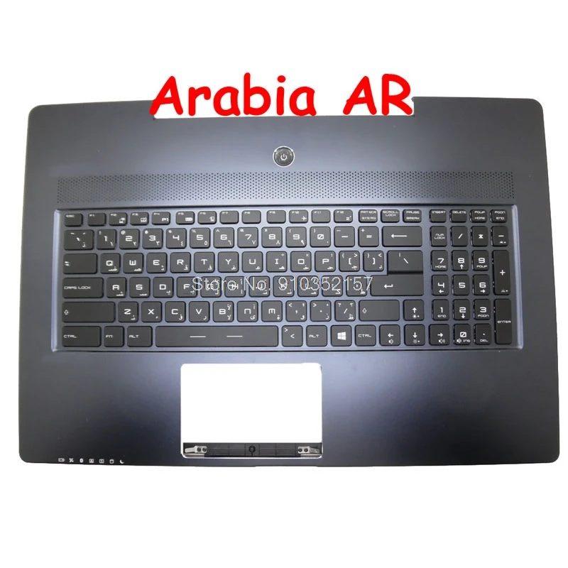 AR Palmrest&Keyboard For MSI GS72 V143422BK1 V143422BK2 E2P-77105XX-CG0 307772C417B62 V143422AK1 771C413CG0 Arabia 