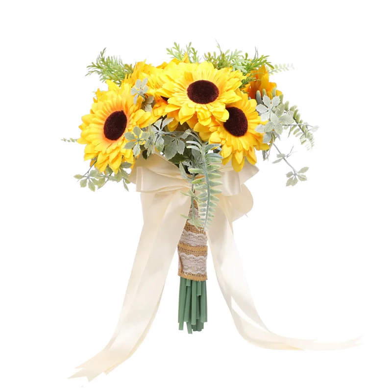 superbes-bouquets-de-tournesol-pour-mariee-23x30cm-accessoires-de-mariage