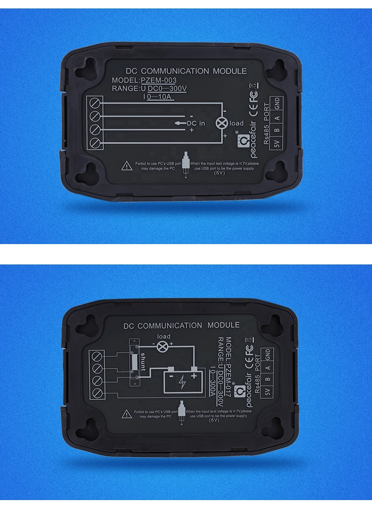 Peacefair Neueste PZEM-017 DC 0-300V Voltmeter Amperemeter RS485 Modbus Spannung Strom Power Energy Meter Elektrische Watt Meter – Detail 21