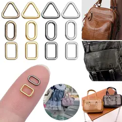20Pcs Newest 4mm Doll Bag Buckle Mini Ultra-small Square/Triangle Buttons Tri-glide Luggage Hardware Diy Dolls Bag Accessories