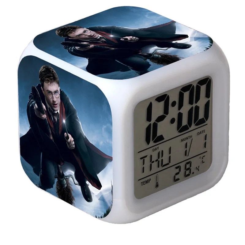 Nuovo LED Light Detail Clock ron hermione snape American Drama periferiche bambini Flash Gift Toy Desk Decoration Alarm Clock Toy