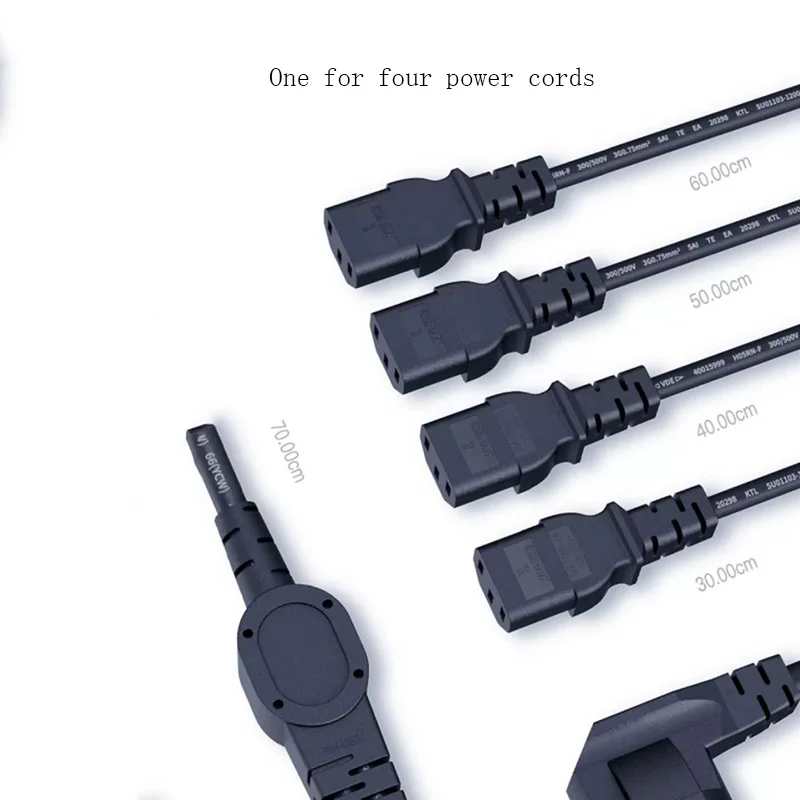 QIANLI computer charging cable pure copper rubber 4 in 1 power cord extension cord Universal For Computer Laptop Power Cord