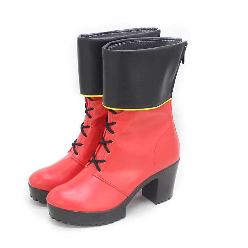 ROLECOS Anime Takt Op. Destiny Cosette Cosplay Shoes Cosette Schneider Cosplay Shoes Red Women Shoes High Boots Heels Halloween