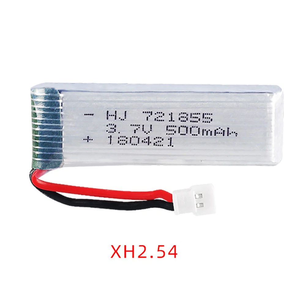 3.7V 500mAh 721855 Lipo Battery 1S Rechargeable Battery For Wltoys V930 V977 V988 H37 Eachine E50 E50S RC Drone 1-5 Battery Set
