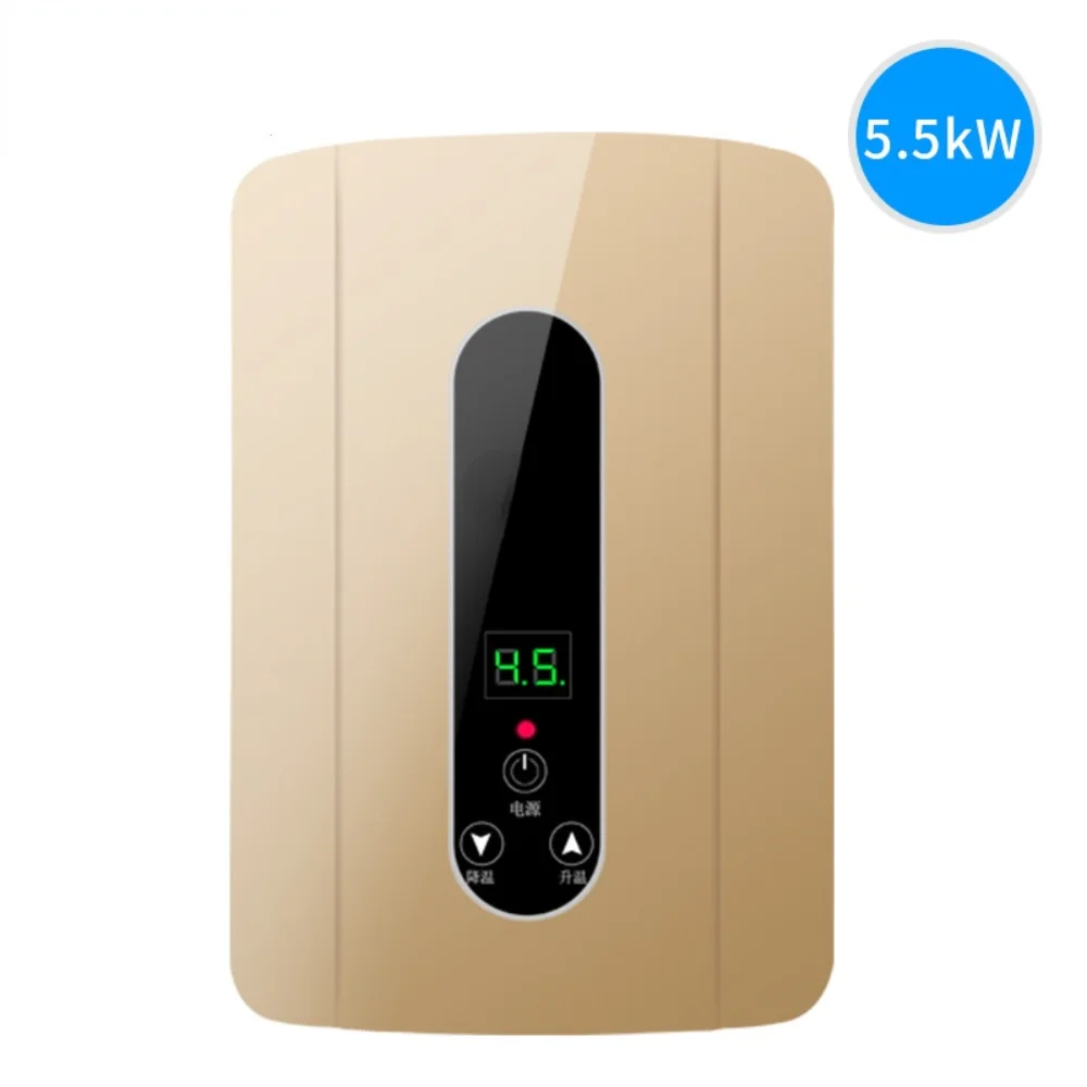 Aquecedor de água elétrico instantâneo, 220v, banheira, termostato pequeno, com cabeça de chuveiro