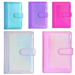 Laser Glitter Macaroon A6/A5 PU Leather DIY Binder Notebook Cover Diary Agenda Planner Paper Cover School Stationery