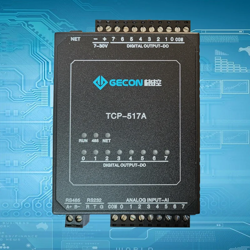 8-analogue channel 4-20mA access to network Ethernet procurement module Modbus TCP 8-transistor output