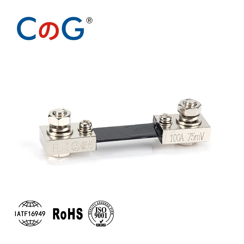 1A 2A 3A 5A 10A 15A 20A 30A 40A 50A 75A 100A 75mV 60mV 100mV 200mV CG FL-2 Manganin Copper DC Shunt Measuring Shunt Resistor