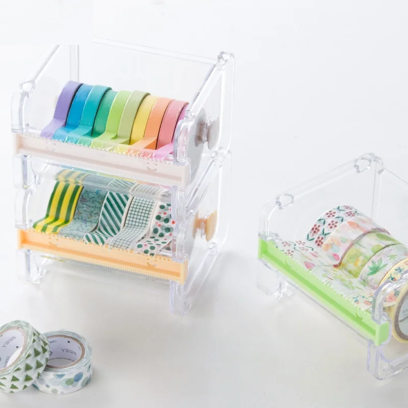 JIANWU Creative and paper tape cutter office stationery  transparent tape holder tape dispenser