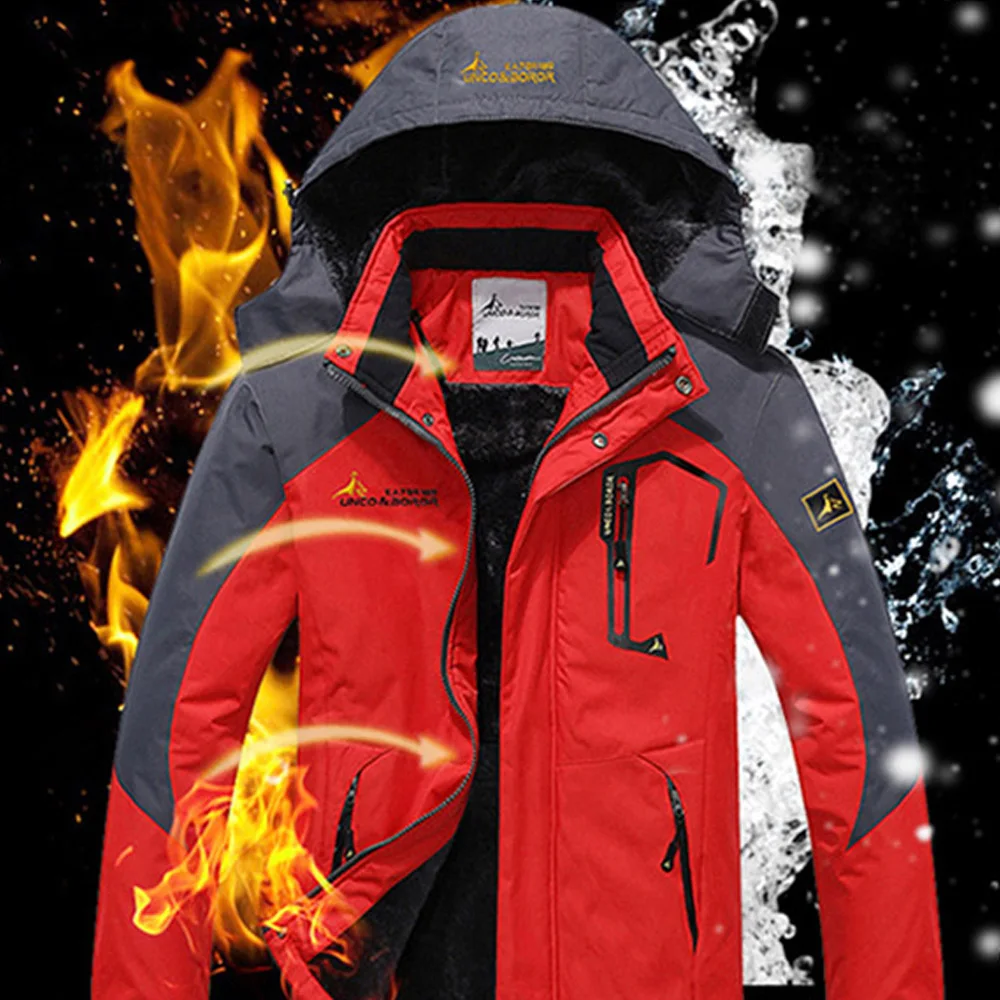 Winter Fleece Warm Ski Suit Men Waterproof Windproof Snowboard Wear Snow Jacket Pants Set Men Rain Costumes Outdoor Clothing