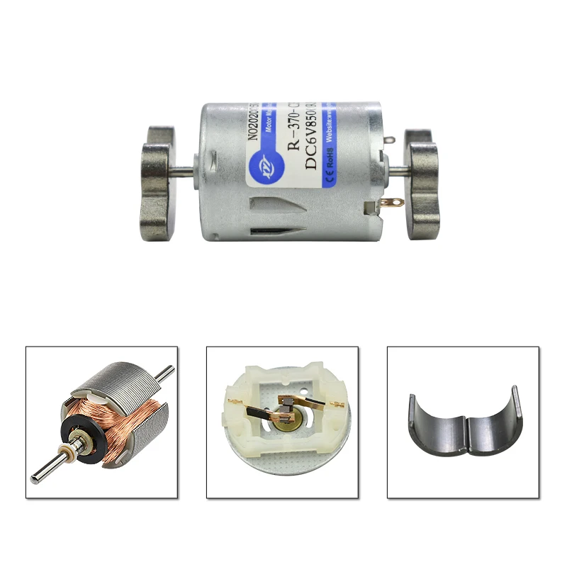 370 Dual-axis Fan-shaped Vibration Motor Micro DC Vibrator Motor 6V12V24V Small Massager Motor DC Electric Motor