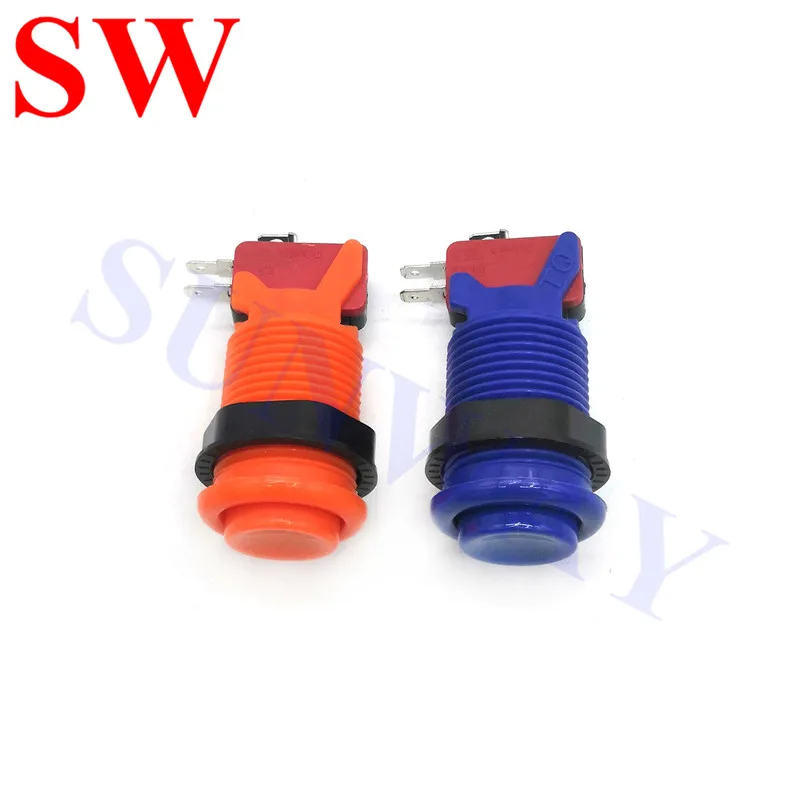 1 개/몫 아케이드 푸시 버튼 보라색 Happ 미국 스타일 긴 스위치 8 색 멀티 아케이드 MAME Jamma 게임