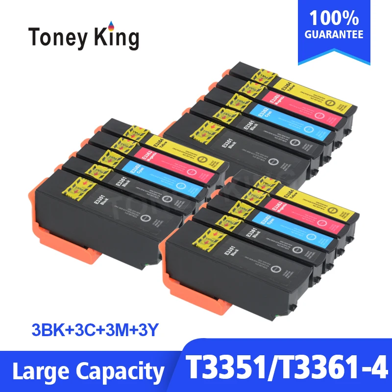 Toney king new Compatible Ink Cartridge For Epson XP530 XP630 XP830 XP635 XP540 XP640 XP645 xp900 T3351 T3361 T3364 Printer