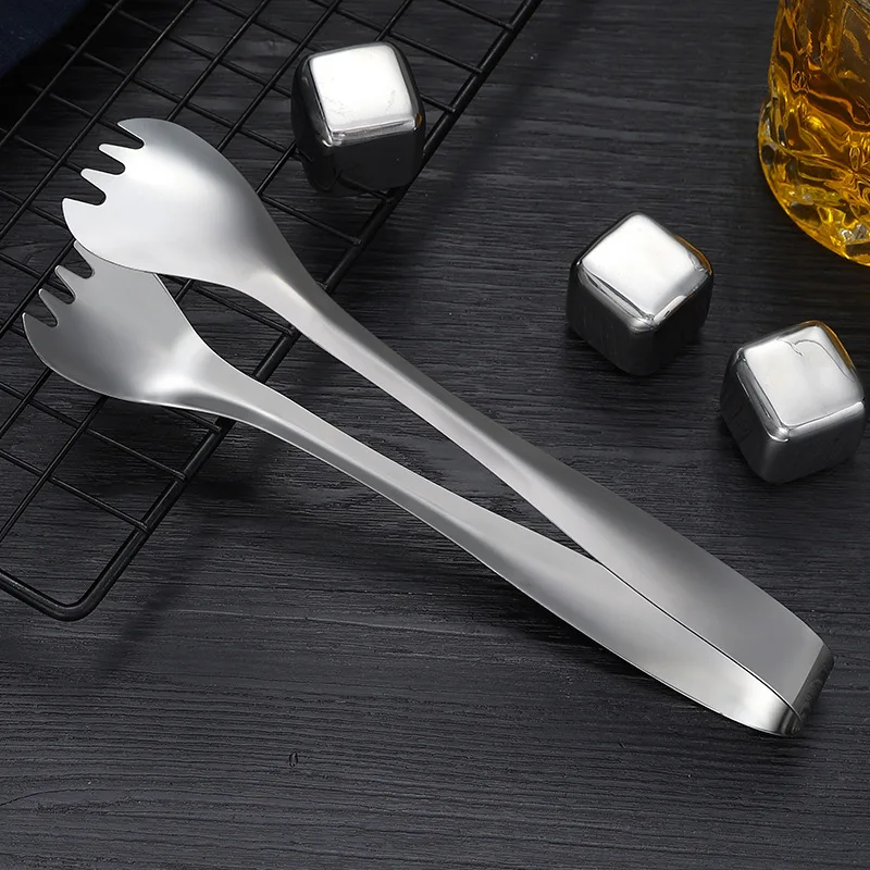 Non-Slip Stainless Steel Food Tongs Meat Salad Bread Serving Clip Dessert Cake Clamp Cooking Utensils