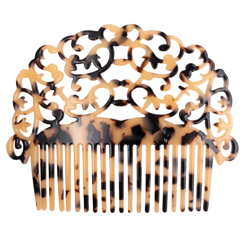 Vintage Hair Combs Colorful Acetate Hair Accessories Faux Tortoise shell Women Hair clips Flamenco dancers Headdresses jewelry image 5
