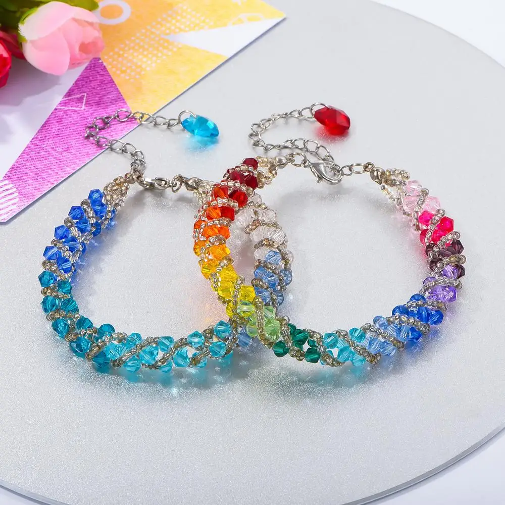 Новый Модный изысканный SmaII свежий сердце CrystaI JeweIry iвлестер CIasp браслет FemaIe JeweIry окунь подарок MaIe