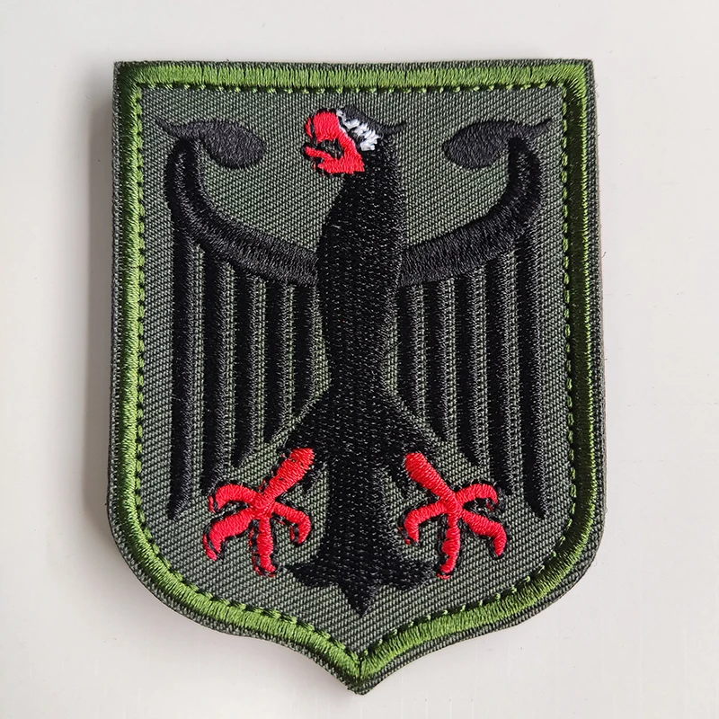 1 Pc Embroidery Badge German Eagle Shield Island Shield French Foreign Military Uniform Fabric Accessories Hat Accessories Badge