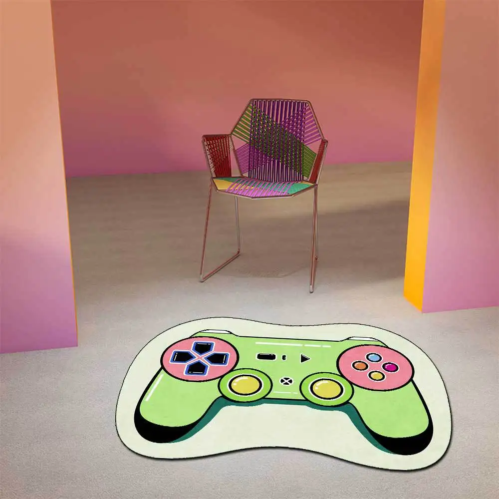 

Cartoon Kids Gamer Area Rugs 3D Cute Game Controller Printed Carpet Child Bedroom Play Crawl Anti-Slip Floor Mat Kid Playing Rug