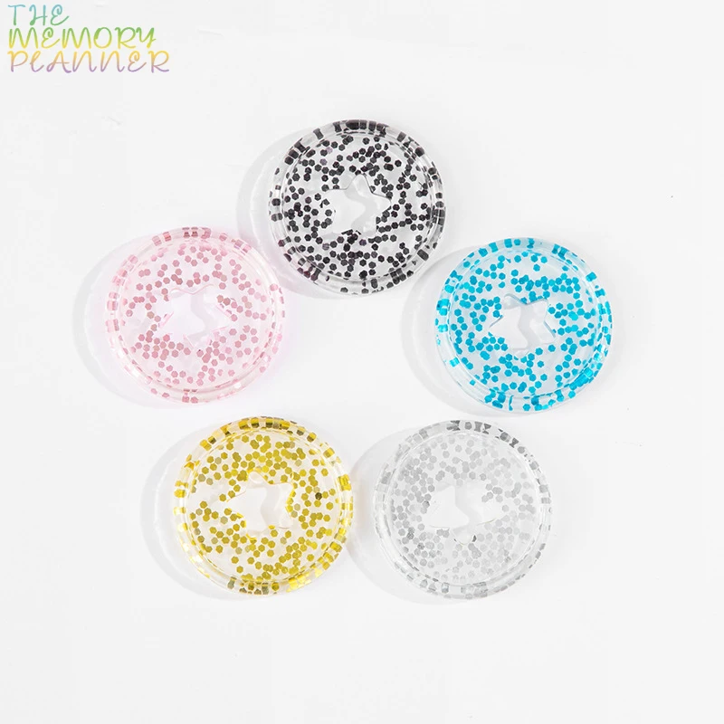 11 stücke Stern Notebook Pilz Loch Lose-blatt Disc Bindung Planer Ring Binder A5 Binder Ringe Discbound Notebook Disc planer