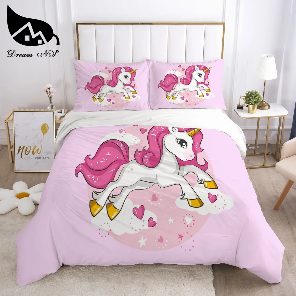 Imagem -03 - Sonho Ns-rainbow Horse Bedding Grupo Unicórnio do Sono Queen Bedding Grupo Home Textiles Bedclothes Capa de Edredão