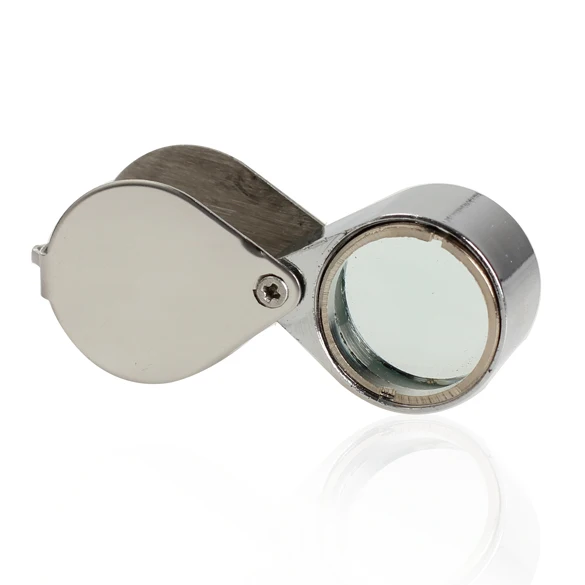 Mini 10 x 21mm Metal Magnifiner Folding Jewllery Loupe Portable Magnifying Glass Pocket Size Lovely Jewllery Magnifier Glasses