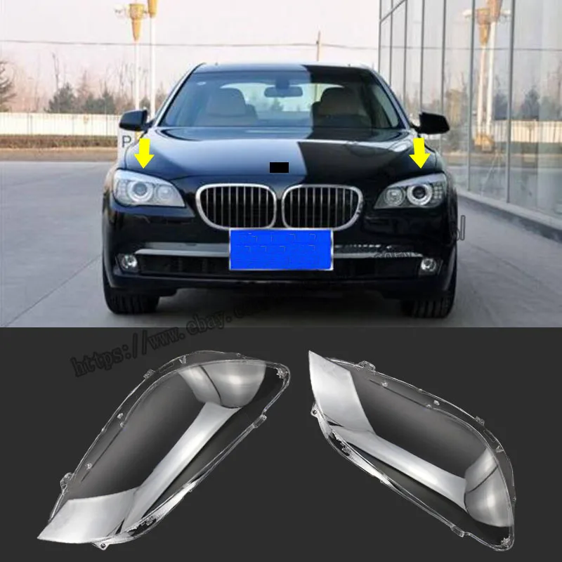 

For BMW 7 series F01 F02 2009-15 Headlight Headlamp Lens Cover Right&Left 2PCS Car modification accessories