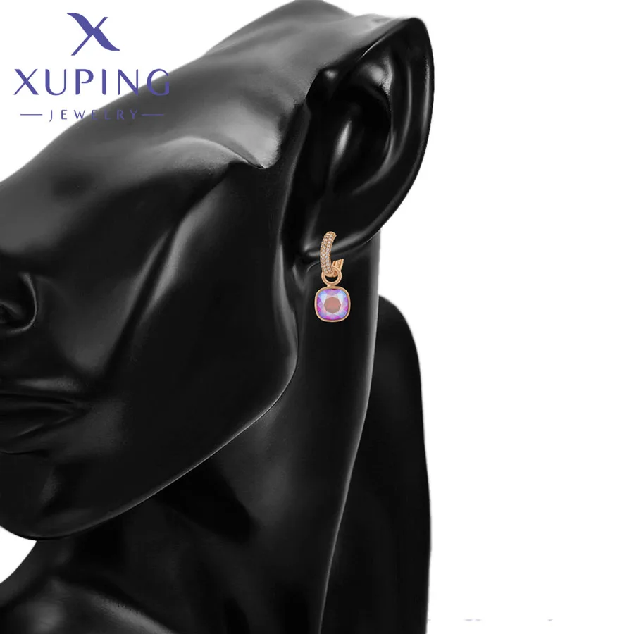 Xuping Jewelry Elegant Charm Earrings and Necklace Crystal Jewelry Set for Women Girl Party Birthday Gift 60206