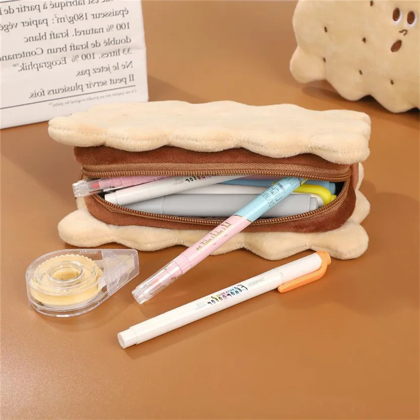 Bleistift Fällen Kawaii Brot Stift Box Schulsachen Fall Für Pinsel Ziemlich Japanischen Schreibwaren Simpl Große Tasche Korean Plüsch