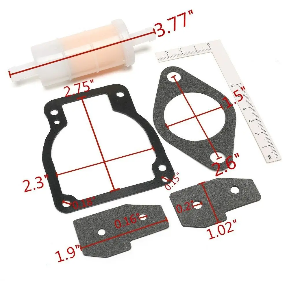 Kit de carburador para motor externo sierra mercúrio, conjuntos com 18-7750-1, substituição de 1395-8236354, pacote de 3