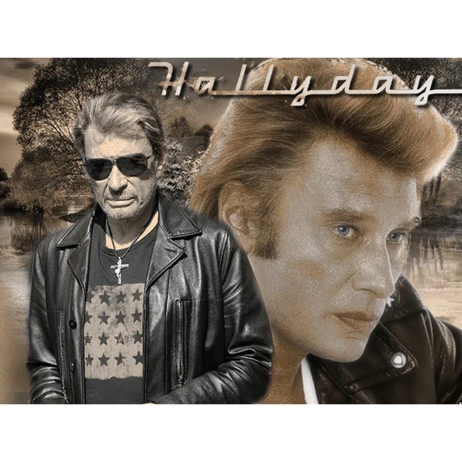 

5D Diy Full Square Round Diamond Painting Cross Stitch Kits French Rock Singer Johnny Hallyday Diamond Embroidery Set Home Decor