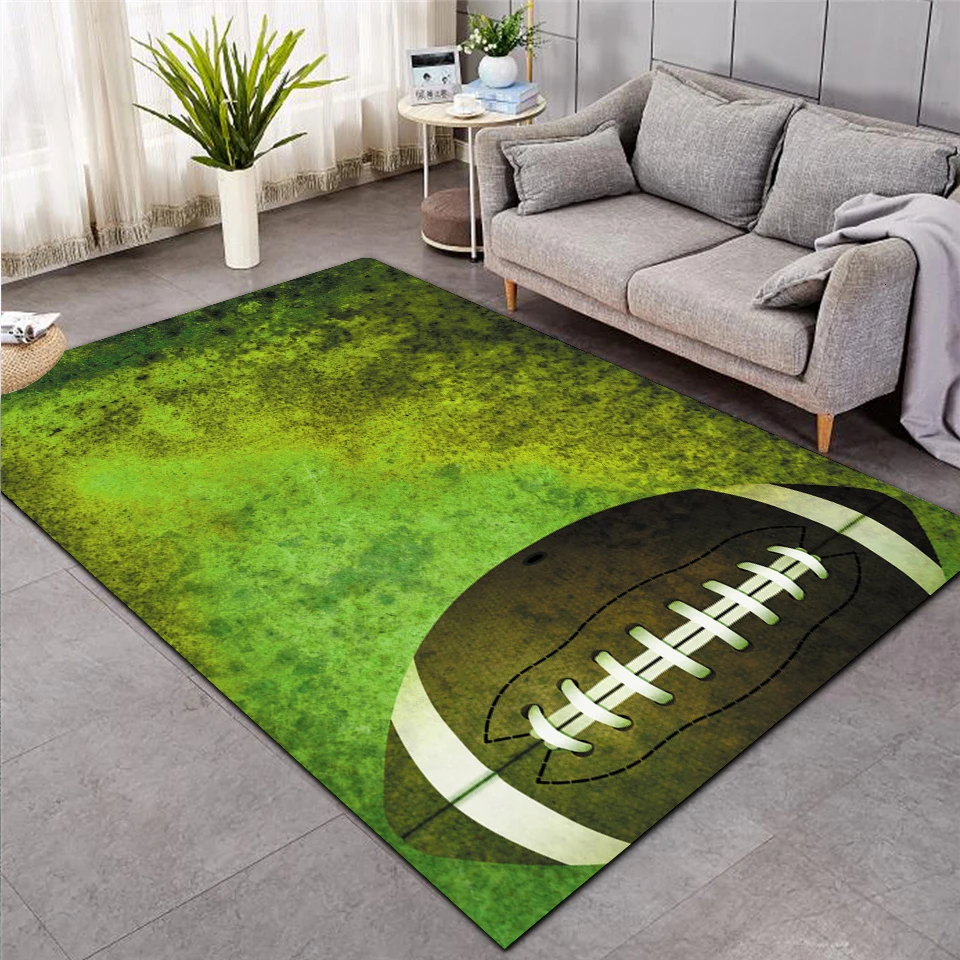 

baseball Green Football carpet kids room soccer rug field parlor bedroom living room floor mats children large rugs home mat 010