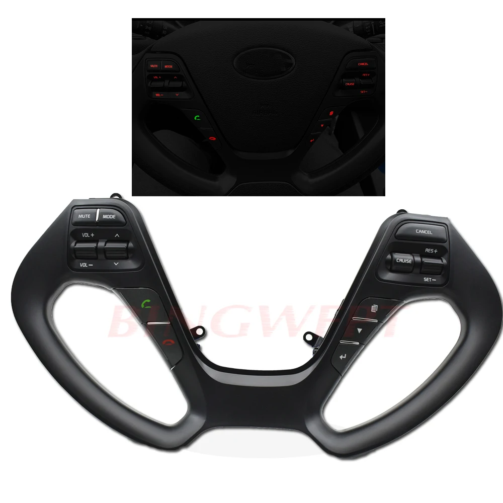 Multifunctional Cruise Control Steering Wheel Modification Button Support Bluetooth Phone Call For KIA K3 KS3