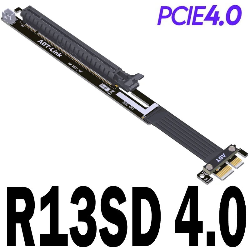 

PCIE 4.0 Riser PCI-E Ribbon Cable PCI Express Riser Card Gen4 X1 X16 Extension Cable For Motherboard Extender Converter Adapter