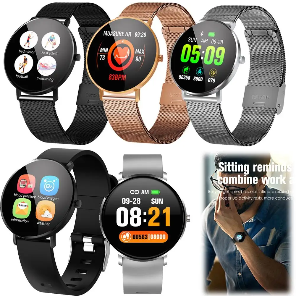 Touch Screen Smart Watch Men Health Tracker Heart Rate Monitor Sport Watch Bluetooth-Compatible for Android IOS Cell Phone