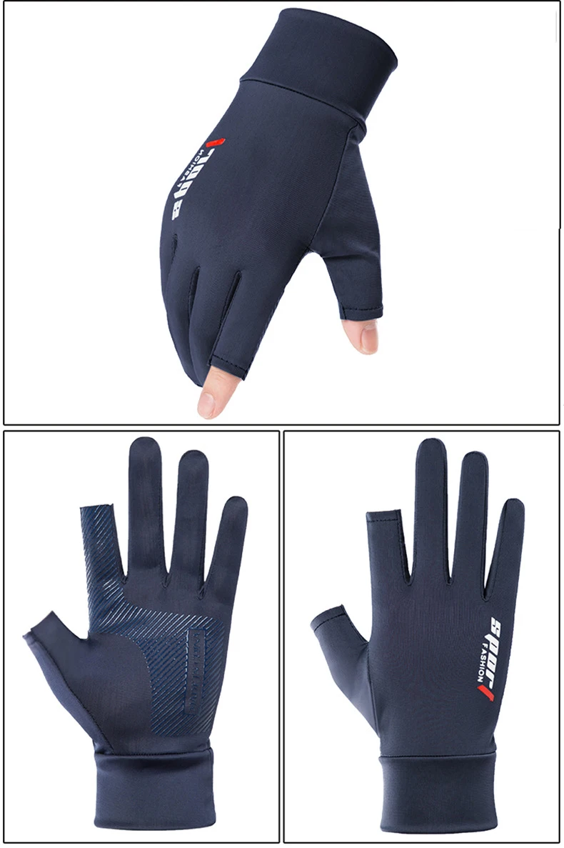 Sommer Männer Frauen Handschuhe Fitness Sport Angeln Radfahren Eis Seide Atmungsaktive Elastische Sonnenschutz Touchscreen Fahren Handschuhe – Detail 12