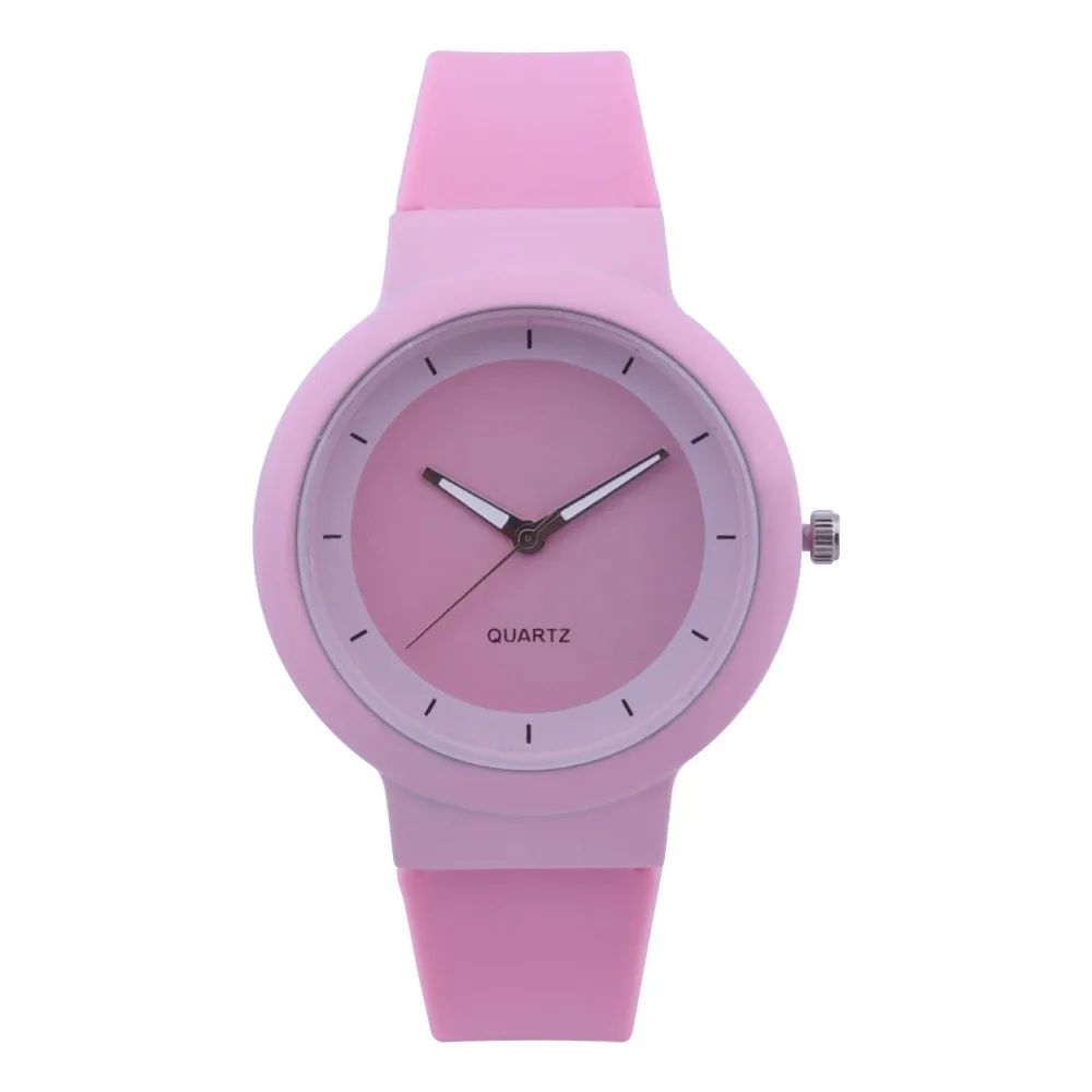 Woman Vogue Silicone Band Analog Quartz Round Wrist Watch Watches Rhinestone quartz watch relogio feminino the women wrist A40