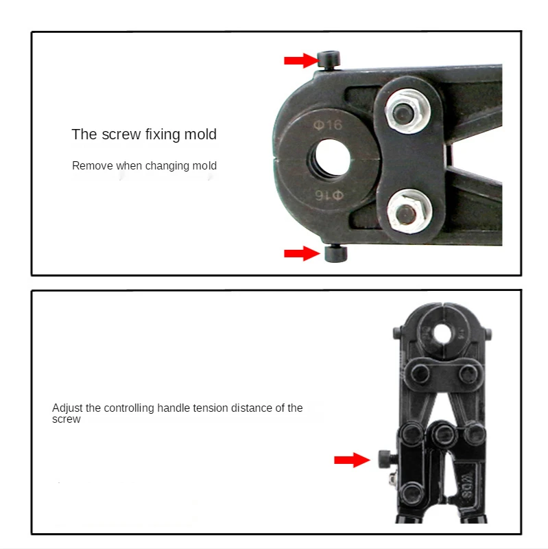 CW-1625 Manual Mechanical Pipe Clamp Wrench Stainless Steel Pipe Vice Pliers For Copper Tube Sleeve Aluminium Plastic