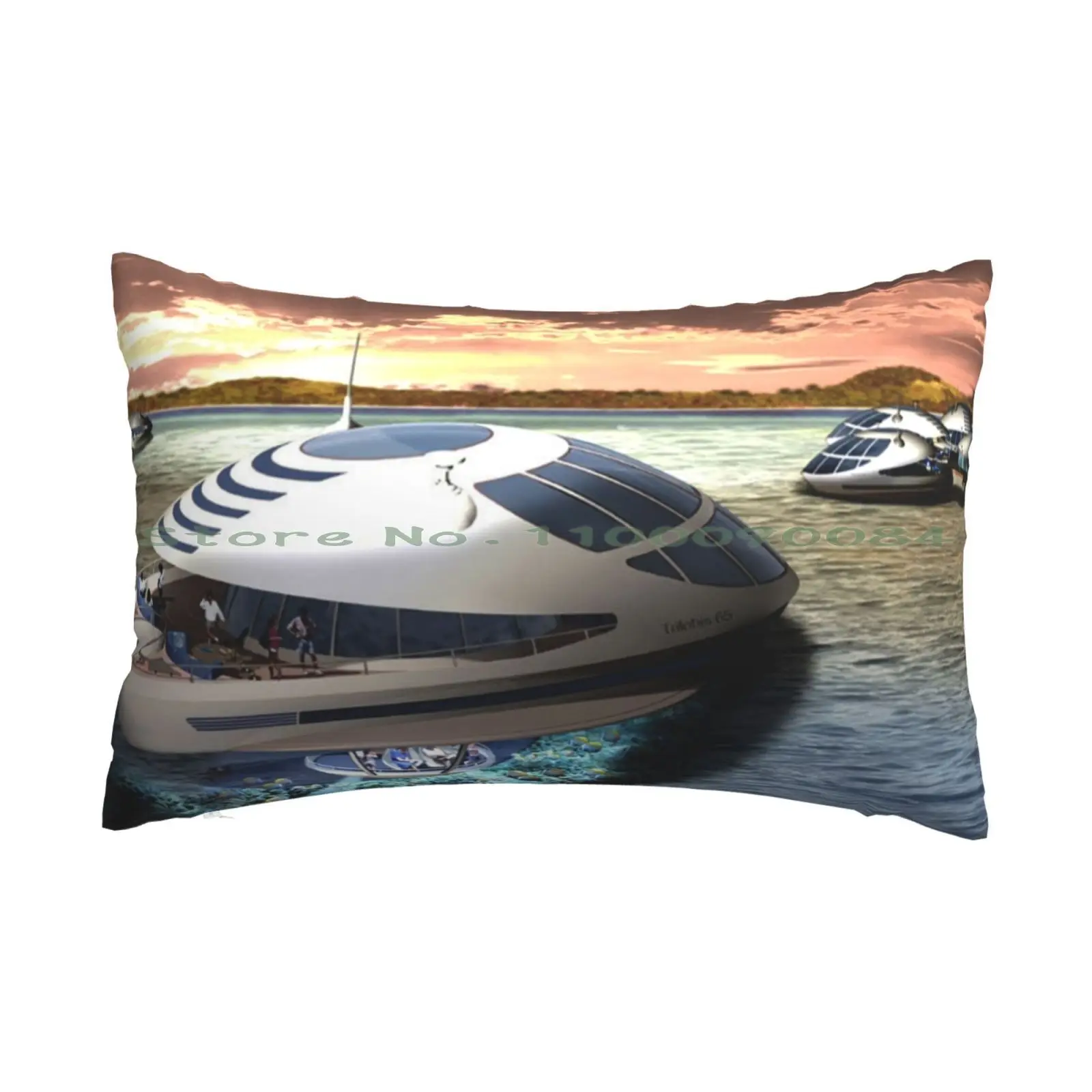 Prefab House-Trilobis 65-Semisubgeneration-Floating / Contemporary / Steel , Boat , Ship Pillow Case 20x30 50*75 Sofa Bedroom