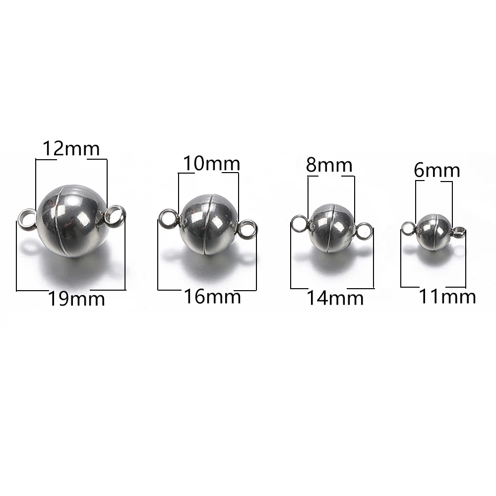 5pcs/lot Stainless Steel Magnetic Lobster Clasps Buckle Hook Converter Connectors For DIY Jewelry Making Bracelet Accessoories