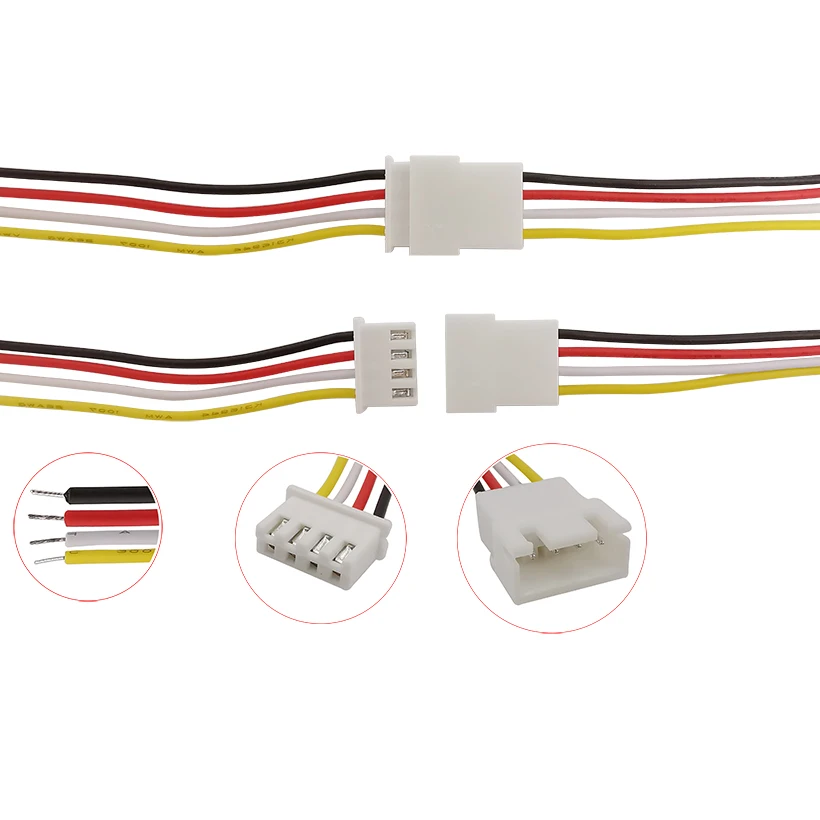 JST Connector Micro XH2.54 3Pin 4Pin Plug Jack Wire Connector Pitch 2.54mm 26AWG 20CM 3/4P Male Female Plug Socket Cable Adapter