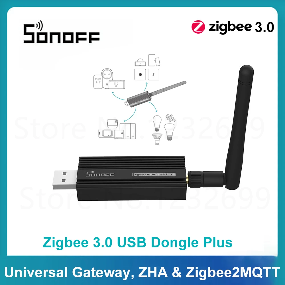 SONOFF ZBDongle-E USB Dongle Plus Zigbee 3.0 Wireless Zigbee Gateway Analyzer Zigbee2MQTT USB Interface Capture with Antenna