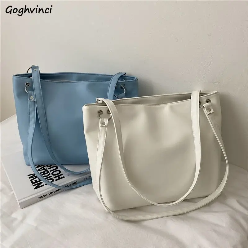 Shoulder Bags Women PU Leather Casual Large Capacity Tote  Underarm OL Office High Street Ins College Book  Fashion Chic