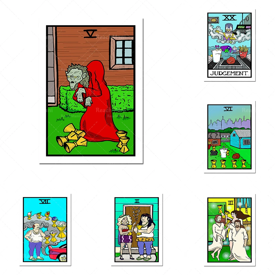 

Aqua Girl Li Tarot Wallpaper Wall Painting Poster Art Series
