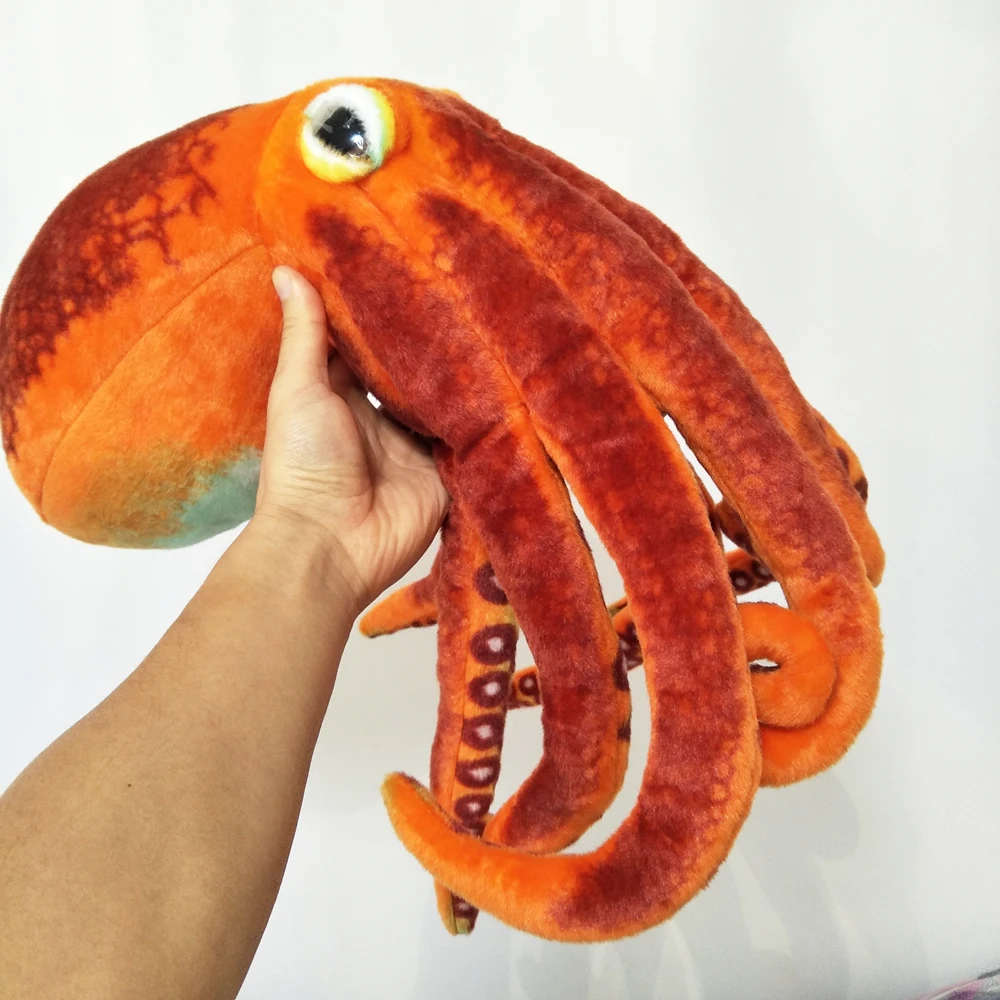 Simulation Orange Octopus Baby Kids Children Stuffed Plush Toy For Birthday Gift Sea Animals