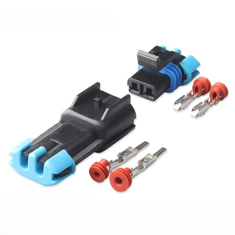 100SETS 2 Pin Female Male Weather Pack Waterproof Sensor Fan Electronic Connector Auto Wire Connector DJ7025W-2.8-11/21