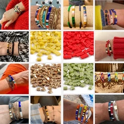 Taidian Two Hole Beads Japanese Glass Seed Beads for Needlework DIY Bracelets Bohostyle Jewelry Findings