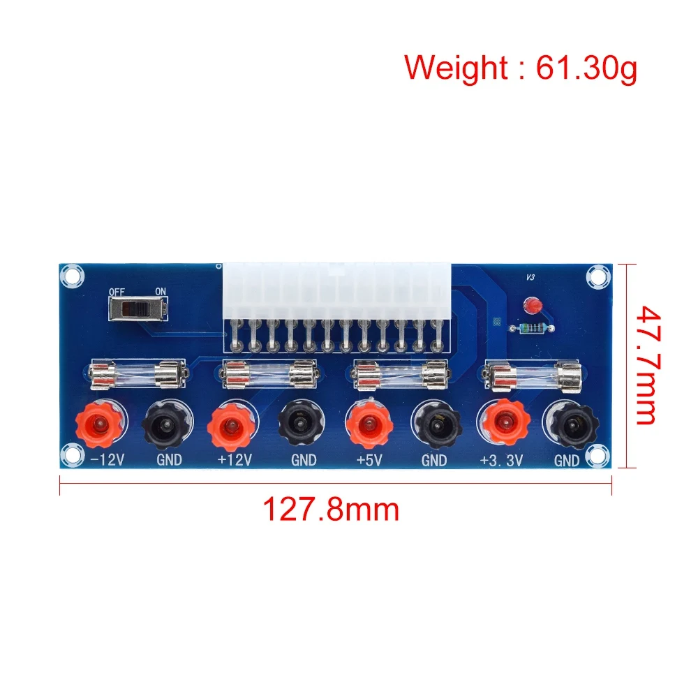 XH-M229 Desktop PC Chassis Power ATX Transfer to Adapter Board Power Supply Circuit Outlet Module 24Pin Output Terminal 24 pins