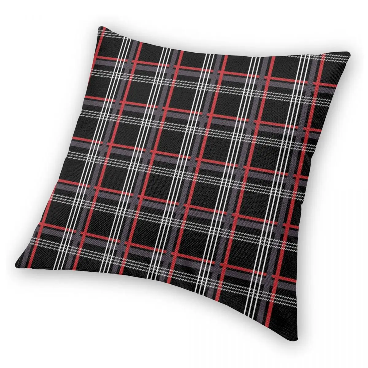 GTi Tartan Square Pillowcase Polyester Linen Velvet Printed Zip Decorative Throw Pillow Case Room Cushion Cover Wholesale 45x45