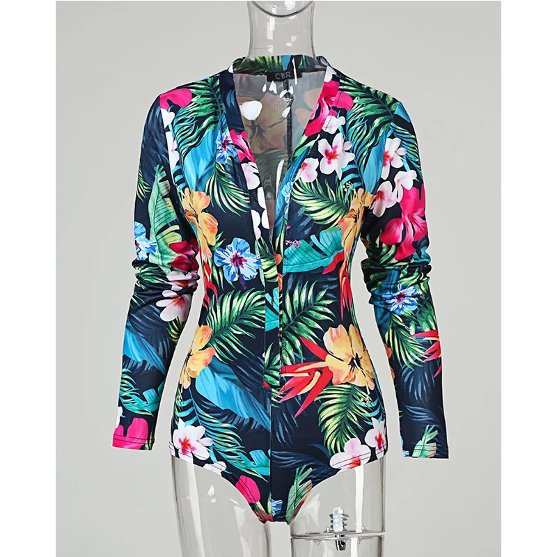 Summer Ladies Pajamas Jumpsuit Stretch Leotard Button Short Romper Overalls Sexy Women Bodysuit Long Sleeve Deep V Neck Bodycon